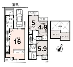 左京区田中古川町の家の画像