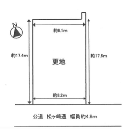左京区下鴨膳部町の宅地の画像