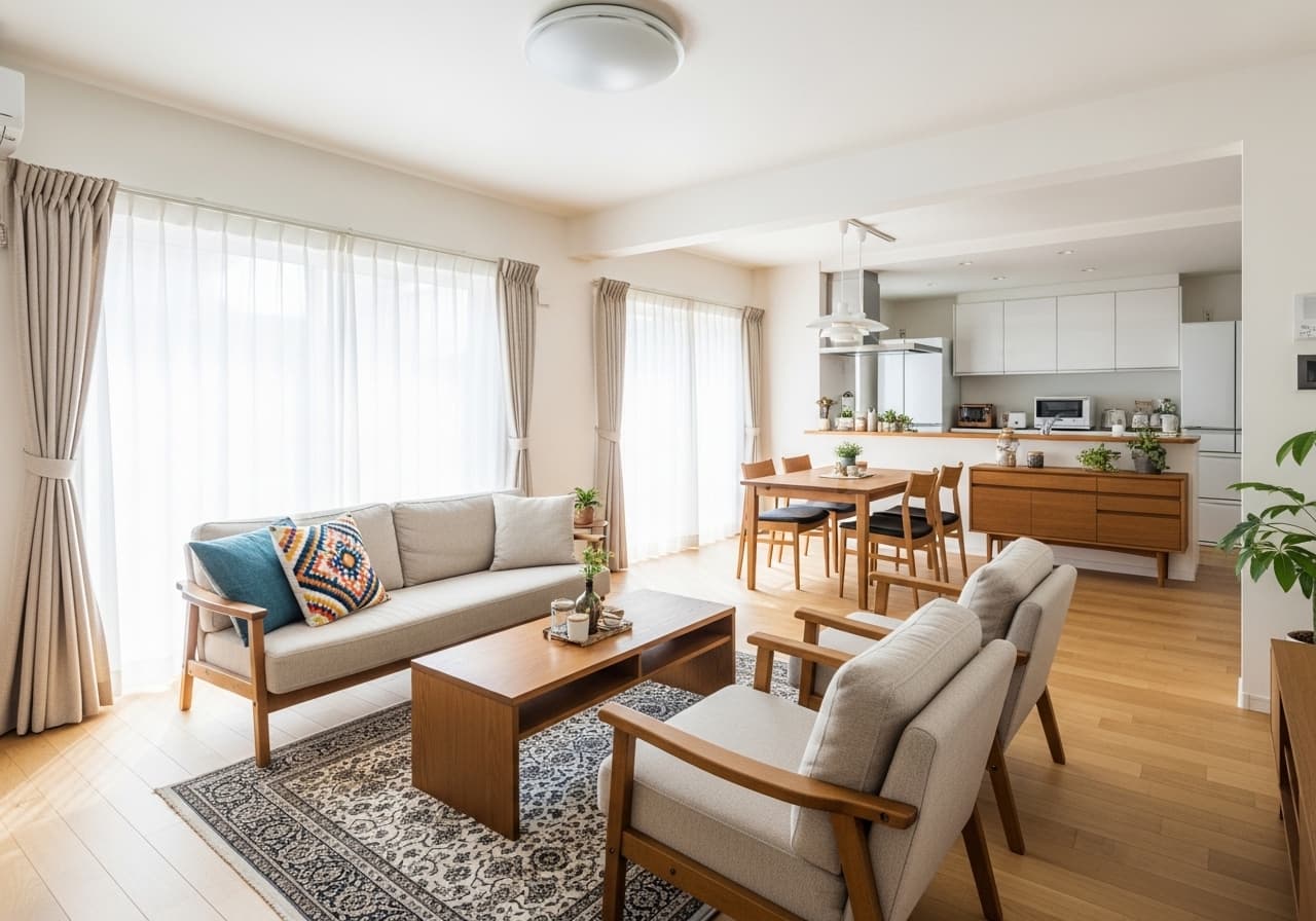 内覧前に整理整頓された住宅の室内写真