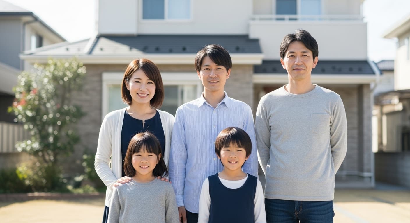 下鴨エリアで子育て中の40代ファミリーが選んだ中古戸建て住宅の外観と前庭