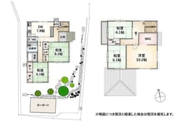 【左京区岩倉忠在地町｜中古戸建】東側開放のパノラマ眺望・陽光あふれる広いお庭と全室6帖以上のゆとりある住まいの画像