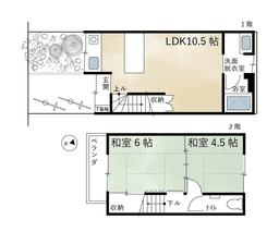 【左京区吉田下大路町|中古テラスハウス】2025年5月全改装済・水回り新設・南北通風の心地よい2LDKの画像