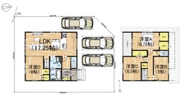 【左京区岩倉花園町|新築戸建】北西角地×南向きバルコニー|駐車3台可能なゆとりある新築一戸建ての画像