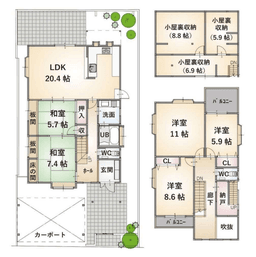【左京区岩倉東宮田町|中古戸建】岩倉南小学校まで徒歩4分!登下校も安心な緑豊かで穏やかな街で育む家族の暮らしの画像