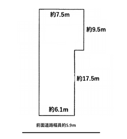 【売土地|左京区下鴨東高木町】お好みの工務店で建築可・コープ下鴨徒歩4分(約270m)・前道幅約5.9mの画像
