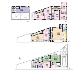 【左京区田中飛鳥井町|中古一戸建て】二世帯住宅向きの間取り・スーパー複数徒歩圏で買物便利な住環境の画像