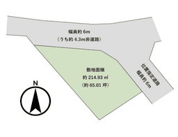 【左京区岩倉花園町|建築条件無売土地】敷地約65坪・前面道路幅員約6.0m・現状更地・お好きなハウスメーカーで建築可能の画像