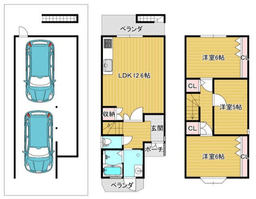 【左京区一乗寺梅ノ木町|中古一戸建て】2026年10月室内リフォーム済・普通車2台駐車可能の画像